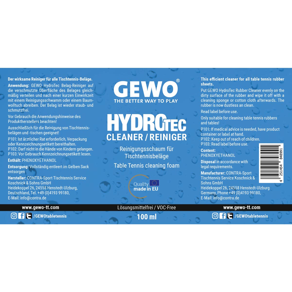Gewo HydroTec cleaning foam 100ML