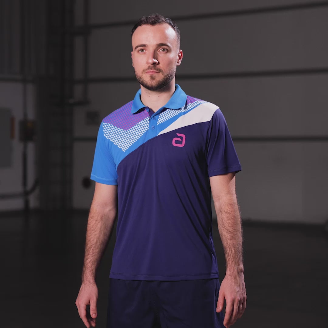 Load video: Andro Shirt Lavor dark blue/blue